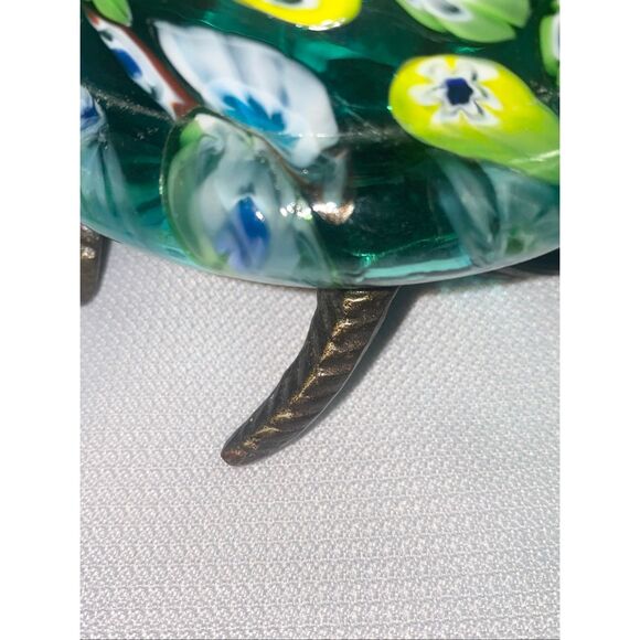 Murano Style Millefiori Glass Turtle Night Light Lamp Colorful Art Glass Decor - Picture 6 of 12